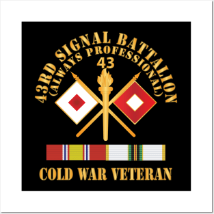 43rd Signal Battalion - Cold War Veteran w COLD SVC X 300 Posters and Art
